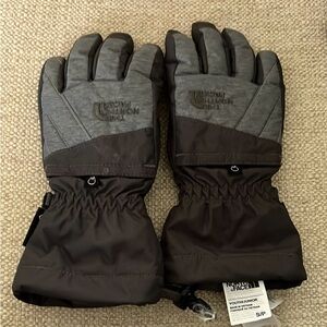 The North Face Gray and Charcoal Youth Gloves